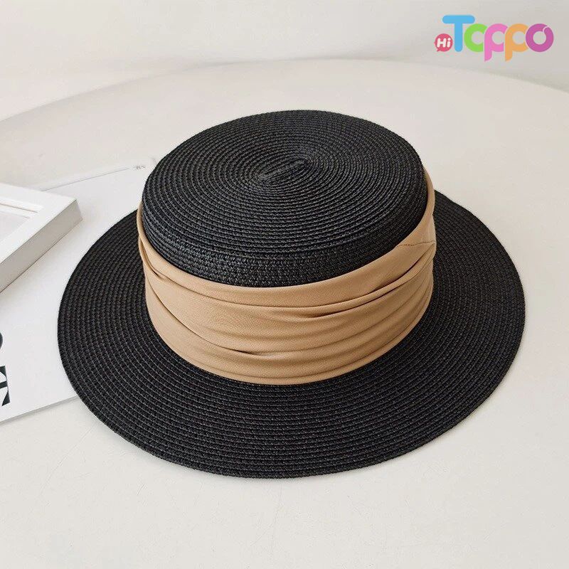 Custom Beach Sun UPF 50+ Wide Brim Straw Women Straw Panama Hat