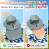 Custom Wide Brim Sun Bucket Hat with Neck Flap UPF 50+ UV Protection 