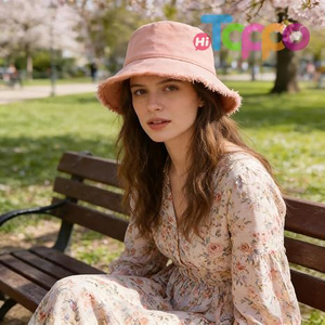 Casual Vacation Travel Accessories Wide Brim Cotton Bucket Hat 