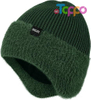 Winter Fleece Lined Beanie with Earflaps for Men Women Outdoor