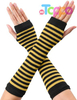 Custom Printed Elbow Length Knitted Arm Warmers Women's Fingerless Gloves 