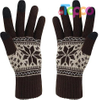  Custom Snow Flower Printing Keep Warm Winter Touch Screen Gloves