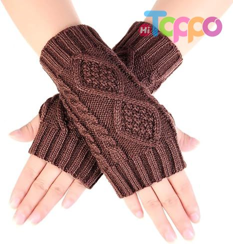 Custom Winter Arm Warmers Warm Fingerless Women Gloves Hand Crochet