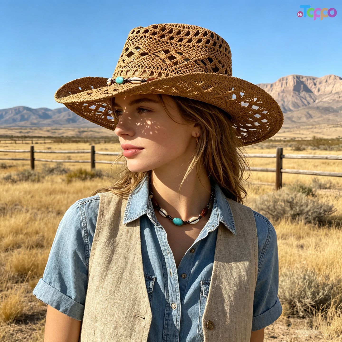 Hollow Out Western Cowboy Straw Hat