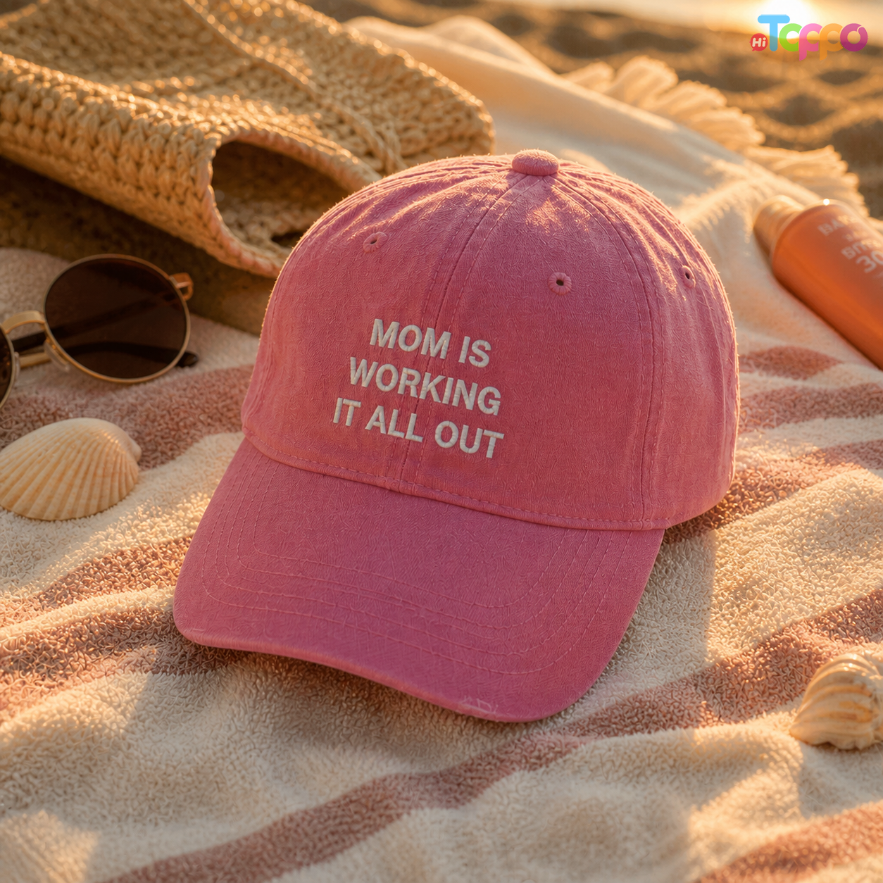 Custom Mother's Day Washed Vintage Baseball Caps with Embroidery LOGO