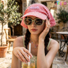Summer Checkered Printing Bandanas Caps with Embroidery