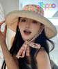 Custom Wide Brim UV Protection Sun Hats for Women Reversible Plaid Sun Cap Bucket Hat 