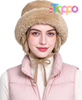 Hot Sale Winter Furry Bucket Hat Faux Fur Cloche Hat with Fleece Lining