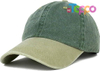 Custom Unstructured Pigment Dyed Two Tone Baseball Cap