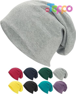  Breathable Cozy Cotton Sleep Cap Thin Chemo Headwear Slouchy Dwarf Beanie Hats 