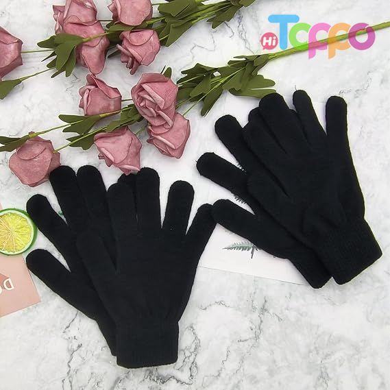 Custom 3 Pairs Winter Magic Gloves Warm Strecty Knit Gloves 
