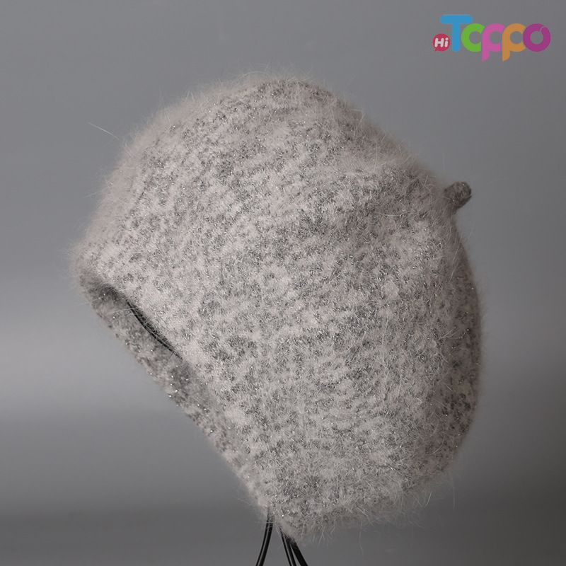 Winter Block Fuzzy Women's Vintage Knit Beret Thick Warm Fleece Lined Ear Flaps Beanie 