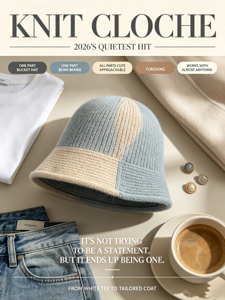 The Knit Cloche Is 2026's Quietest Hat Hit