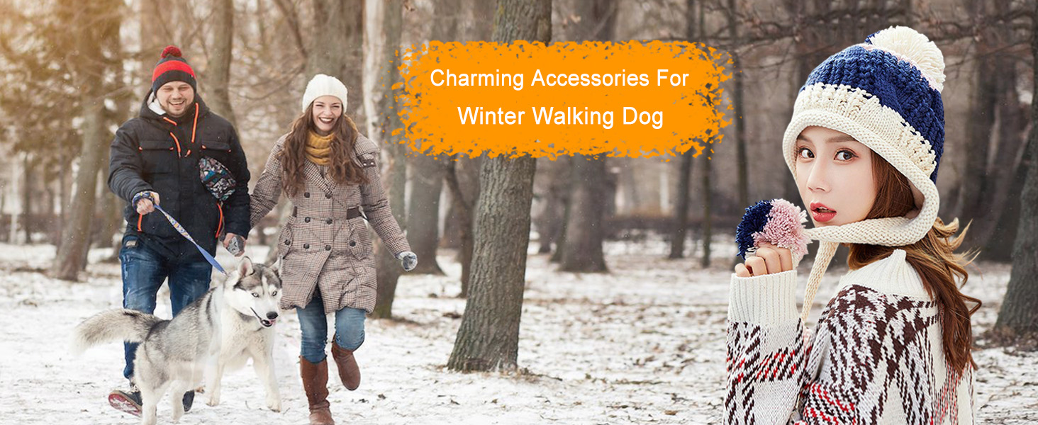 Charming Accessories For Winter Walking Dog