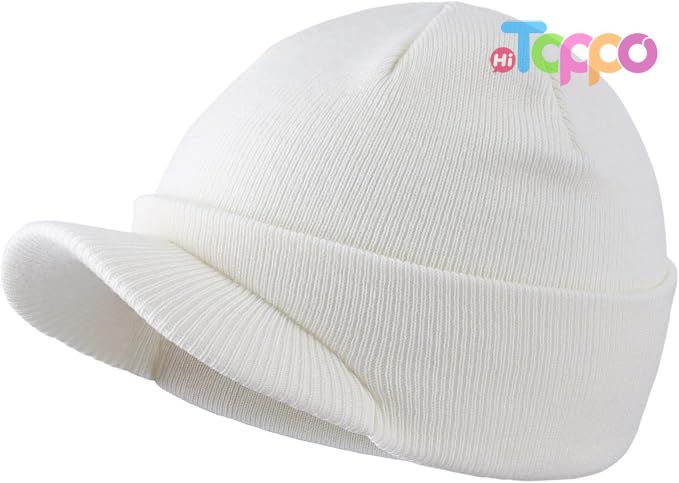 Custom Warm Double Knit Cuff Beanie Cap Watch Radar Hat Men's Winter Beanie Hat with Brim 