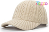 Hot Sale Winter Warm Knit Visor Beanie Newsboy Cap Cold Weather Winter Hat