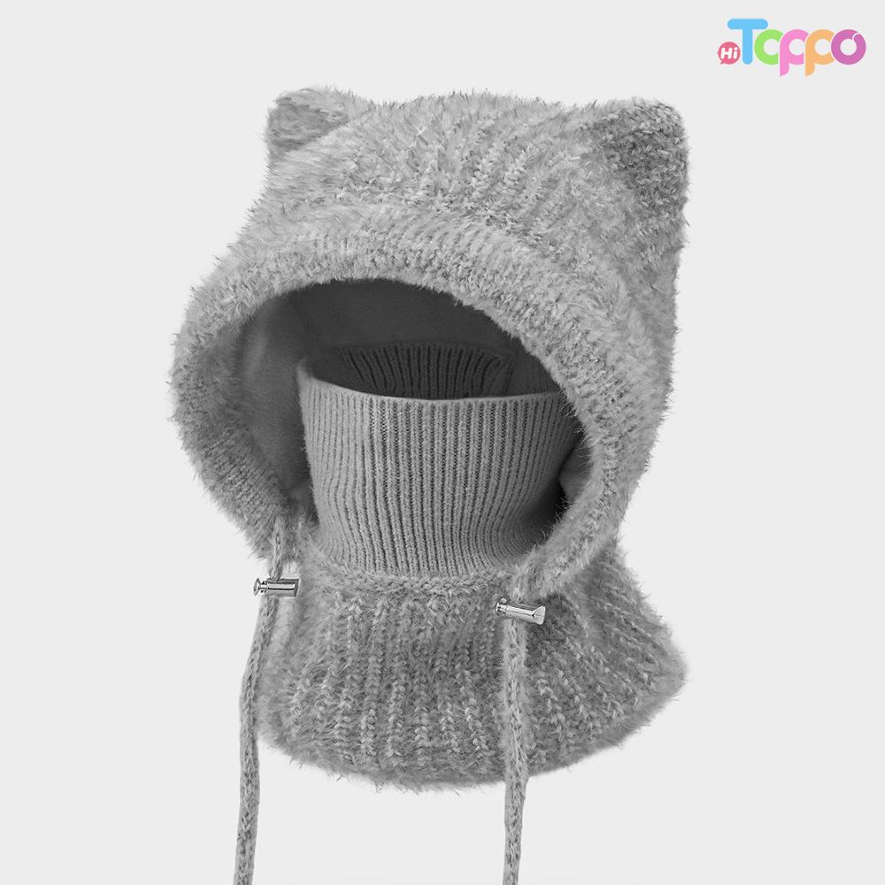 Custom Warm Earflap Hooded Scarf Women's Winter Knit Balaclava Beanie