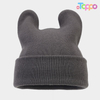 Stretchable Cuffed Premium Acrylic Knitted Beanie with Ears Fleece Free Solid Winter Hat 