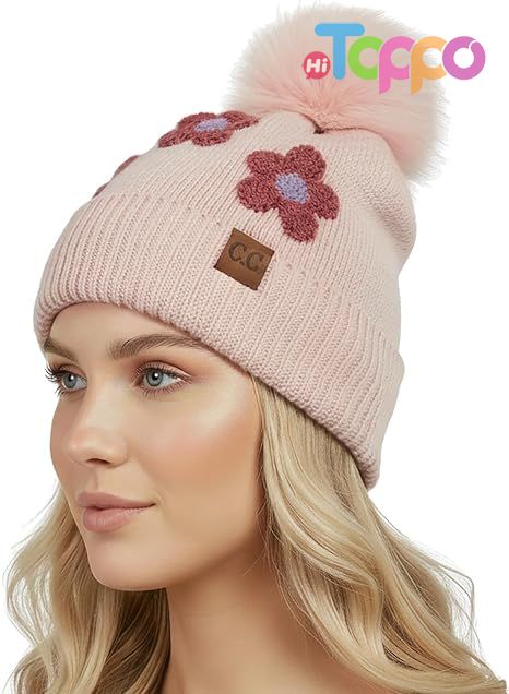 Hot Sale Ultra Soft Chenille Faux Fur Pom Pom Winter Hats Warm Ski Cap