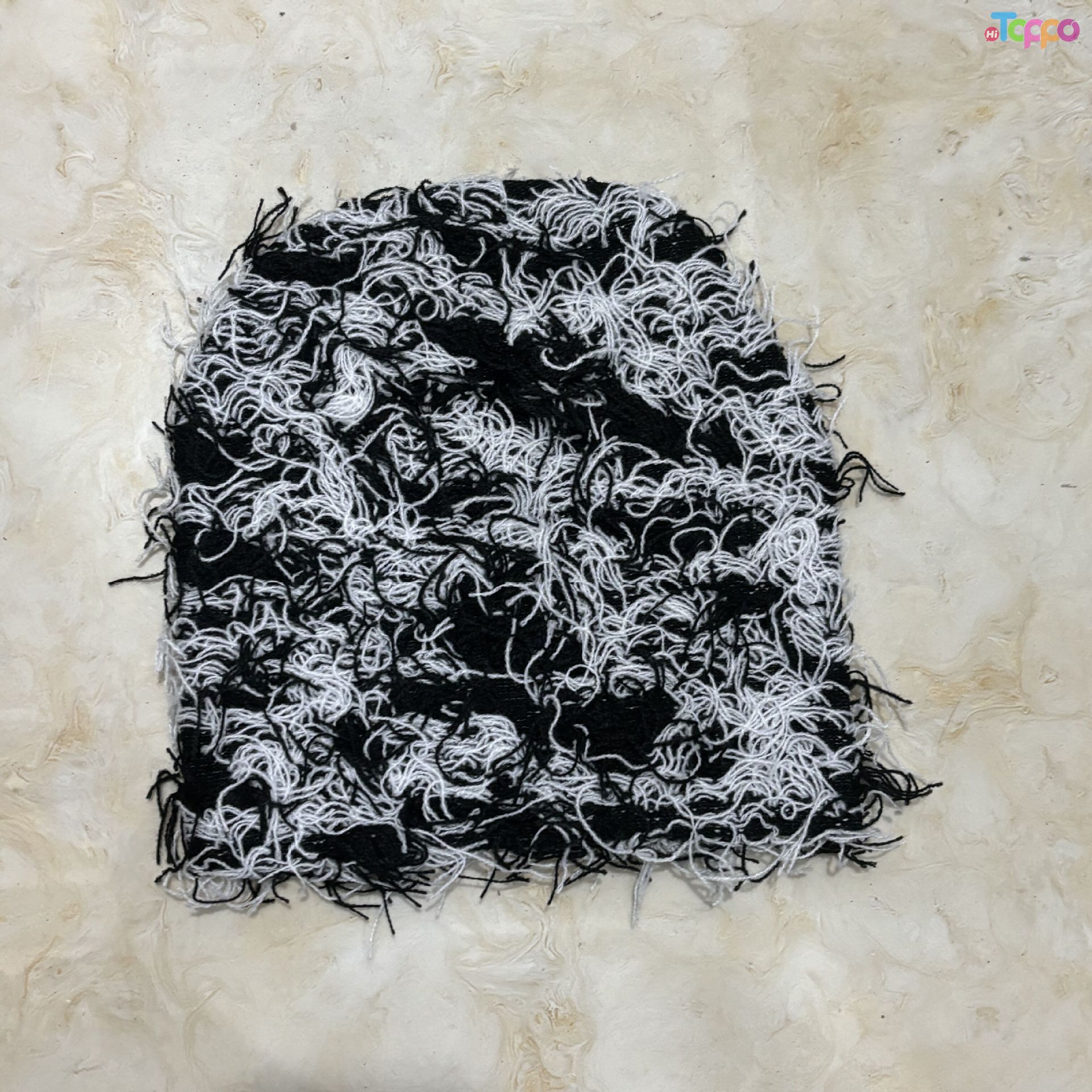 Distressed Knitted Beanie Fuzzy Winter Thick Warm Beanies Snow Hats Skull Outdoor Ski Knit Cap