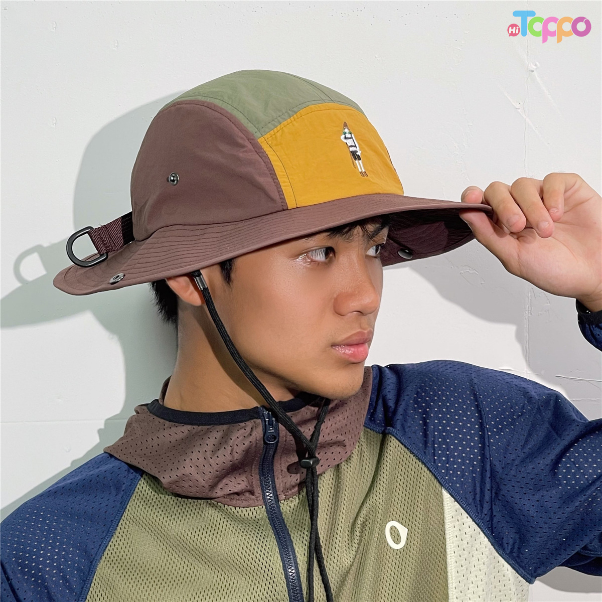 Retro Color-Block Quick-Dry Bucket Hat – Outdoor Hiking, Camping & Sun Protection Hat