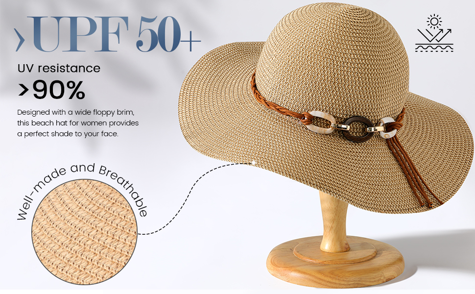 beach hats for women packable sun hat womens straw hats for women