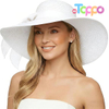 Summer Big Straw Wide Brim Floppy Foldable Roll up UPF 50+ Cap Sun Hat Beach Hats