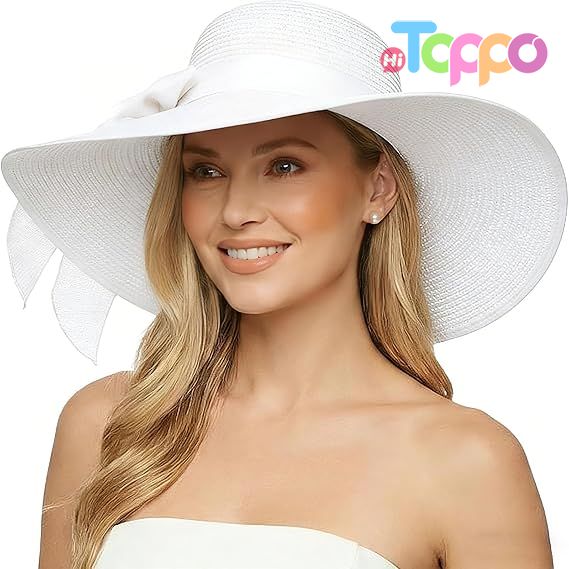 Summer Big Straw Wide Brim Floppy Foldable Roll up UPF 50+ Cap Sun Hat Beach Hats