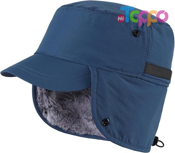  Warm Earflaps Hat Fully Lined Faux Fur Baseball Cap Trapper Hunting Hats