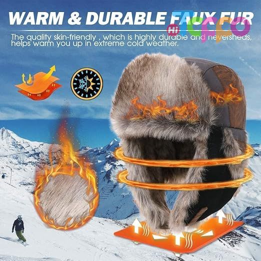 Cold Weather Winter Trapper Hat for Men with Ear Flaps