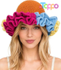Hot Sale Women's Crochet Hat Handmade Bucket Knit Hat Cute Floppy Cap for Travel Fishing