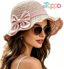 2026 New Crushable Sun Hat with Bow Summer Beach Travel Hat for Women