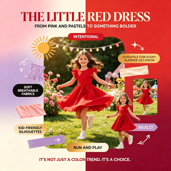 The Little Red Dress Is Taking Over Kids' Fashion