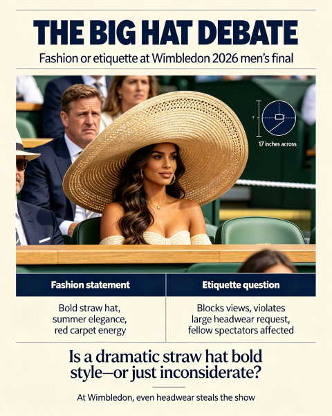 JLo at Wimbledon Wore a Hat So Big It Could Eclipse the Entire Back Row — and the Internet Lost It