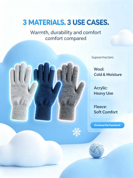 Merino Wool vs Acrylic Thermal Gloves: 3-Step Selection Method