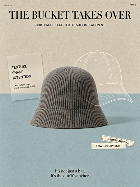 The Ribbed Wool Bucket Hat Is Replacing Your Baseball Cap