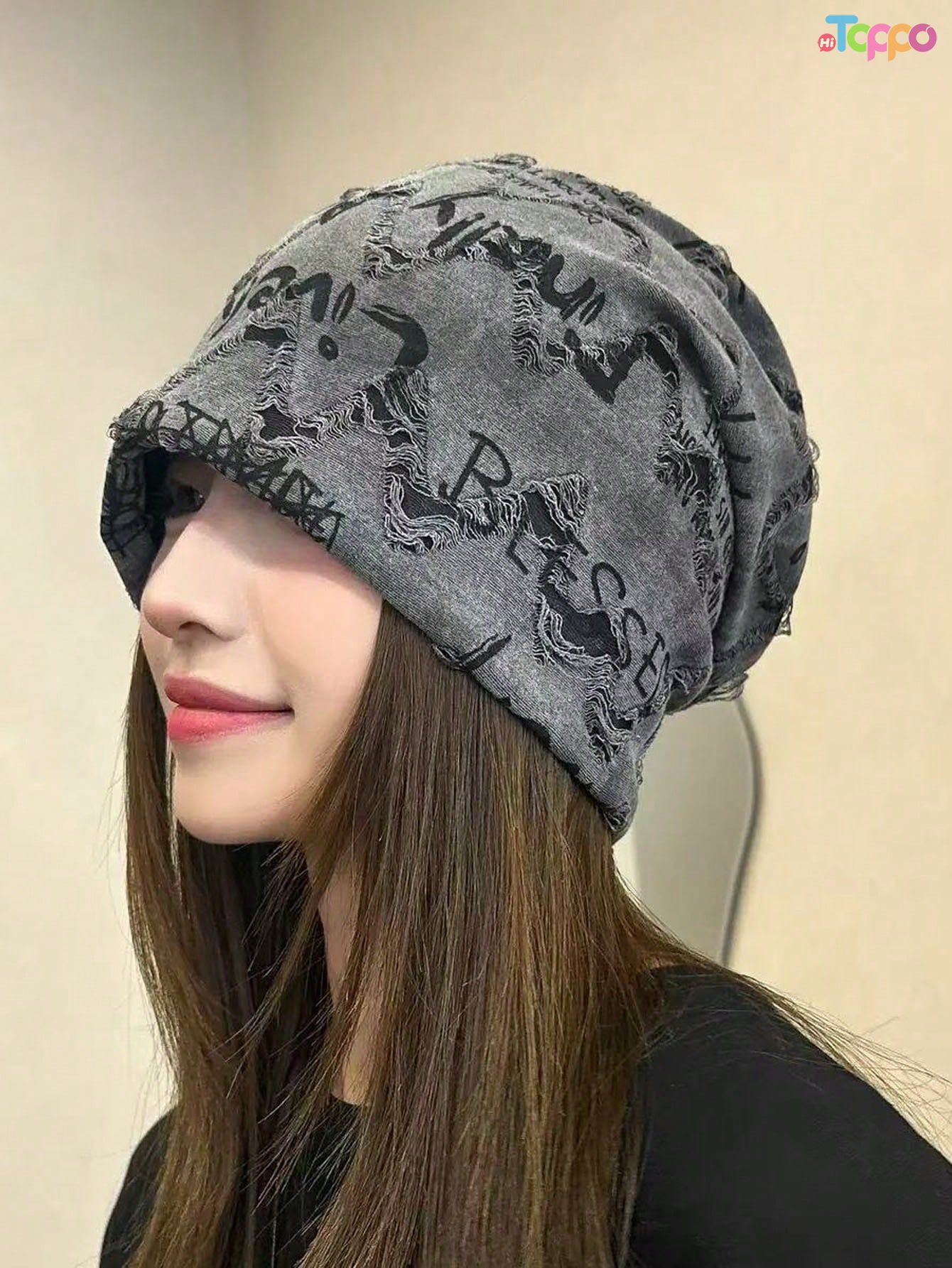 New Personalized Letter Velvet Lightweight Cool Men's Hat Unisex Casual Beanie Cap