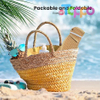 Hot Sale Wide Brim Hat Roll-up Straw Sun Visor Hat for Women 