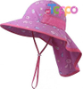 Summer UPF50+ Sun Protection Beach Play Hats with Neck Flap 