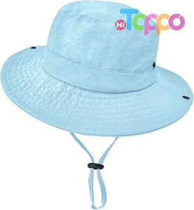 Outdoor UPF 50+ Quick Dry Foldable Lightweight Adjustable Fishing Kids Sun Bucket Hat