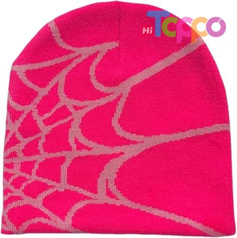 Casual Skullies Outdoor Gothic Spider Pattern Wool Acrylic Knitted Hat Beanies 