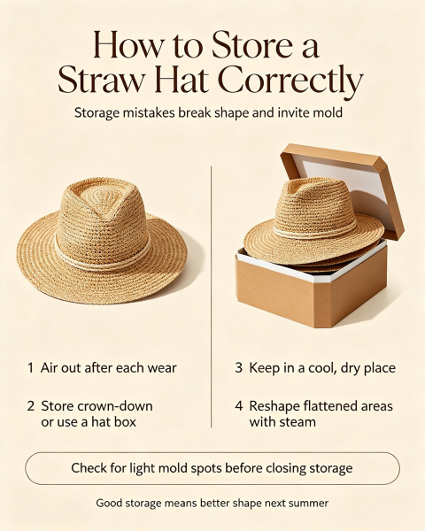How to Store Straw Hats Properly to Avoid Damp & Damage