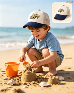 Dinosaur Mesh Adjustable Cotton Blend Full Mesh Back Ventilation Curved UV Brim Velcro Strap Toddler Baseball Hat