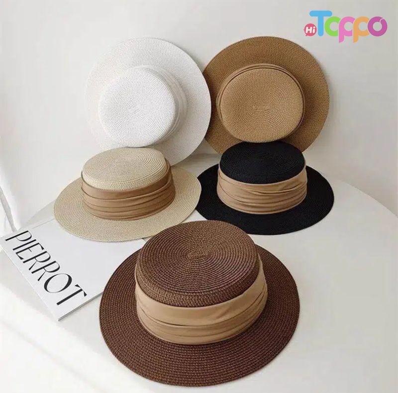 Custom Beach Sun UPF 50+ Wide Brim Straw Women Straw Panama Hat