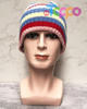 Colorful Striped Beanie Cuffed Winter Soft Rib Knit Hat for Women Men Gift