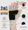  Winter Gloves Convertible Warm Knit Flip Top Wool Fingerless Mitten Gloves