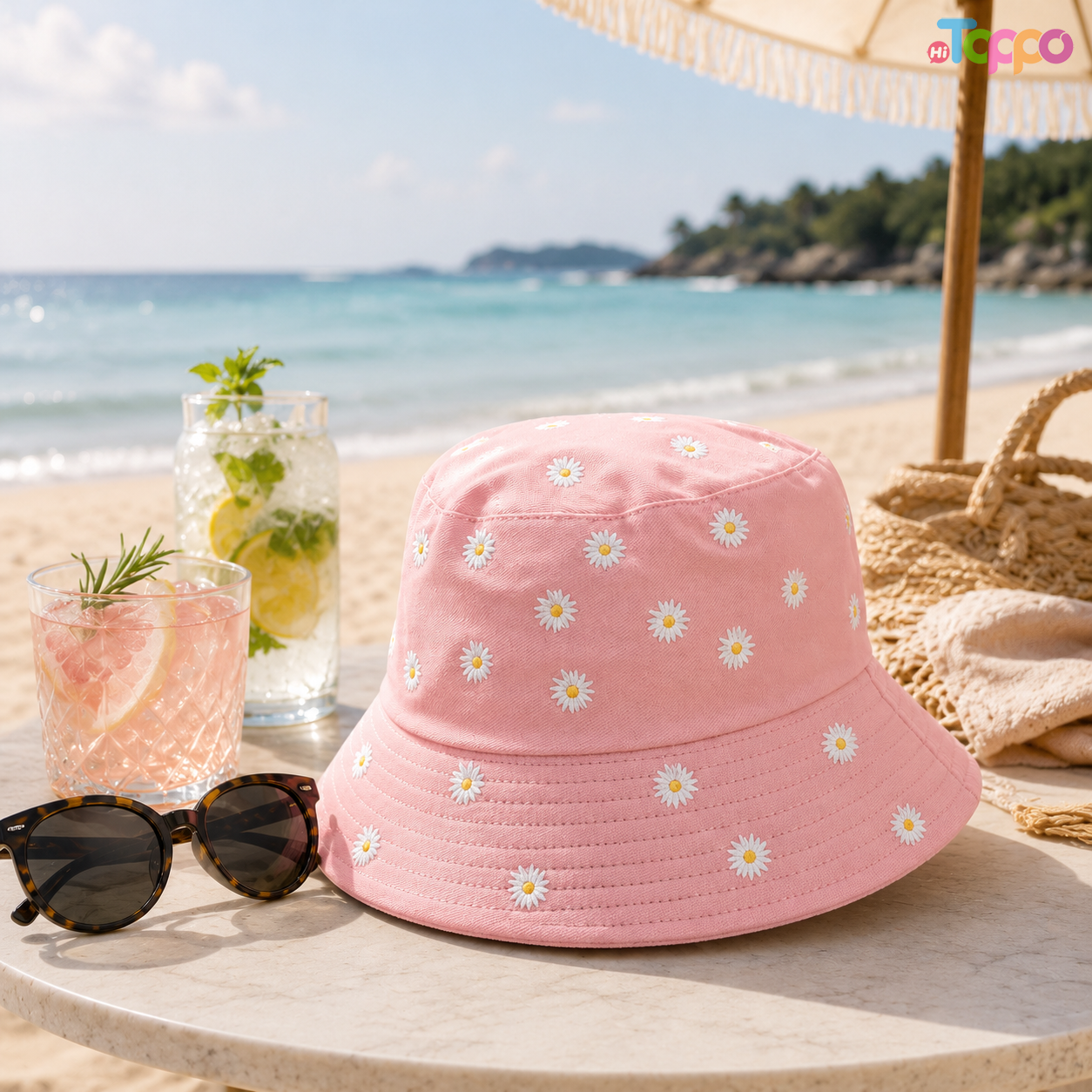  Custom Floral Printing Reversible Double-Side-Wear Bucket Hats
