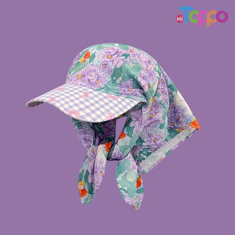 Pastoral Style Bandana Caps Sun Protection for Women