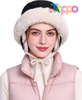 Hot Sale Winter Furry Bucket Hat Faux Fur Cloche Hat with Fleece Lining