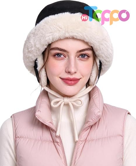 Hot Sale Winter Furry Bucket Hat Faux Fur Cloche Hat with Fleece Lining